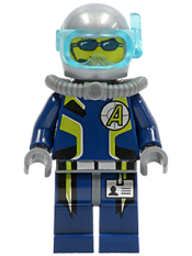 LEGO Agent Chase - Diving Gear - Dual Sided Head minifigure