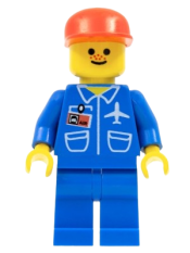 LEGO Airport - Blue, Blue Legs, Red Cap minifigure
