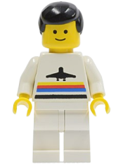 LEGO Airport - Classic, White Legs, Black Male Hair minifigure