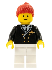 LEGO Airport - Pilot, White Legs, Red Ponytail Hair minifigure