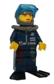 LEGO Cam with Black Flippers minifigure