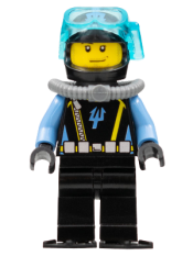 LEGO Aquaraider Diver 1 with Black Flippers minifigure