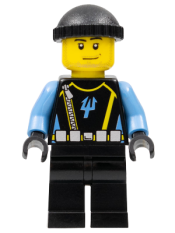 LEGO Aquaraider Diver 5 - Black Knit Cap minifigure