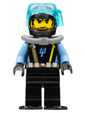 LEGO Aquaraider Diver 8 with Black Flippers minifigure