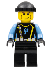 LEGO Aquaraider Diver 4 - Black Knit Cap minifigure