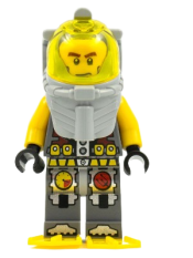 LEGO Atlantis Diver 1 - Axel - With Yellow Flippers and Trans-Yellow Visor minifigure