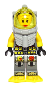 LEGO Atlantis Diver 5 - Samantha Rhodes - With Yellow Flippers and Trans-Yellow Visor minifigure