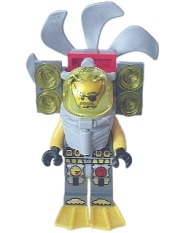 LEGO Atlantis Diver 3 - Ace Speedman - With Lights, Propeller, Yellow Flippers and Trans-Yellow Visor minifigure