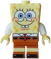 LEGO SpongeBob SquarePants - Bright Light Yellow, White Shirt, Dark Orange Short Legs set