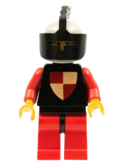 LEGO Classic - Knights Tournament Knight Black, Red Legs with Black Hips, Light Gray Helmet, Black Visor minifigure