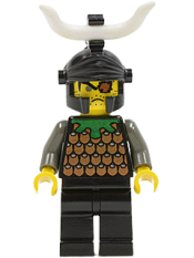 LEGO Knights Kingdom I - Gilbert the Bad, Black Dragon Helmet, Horns minifigure