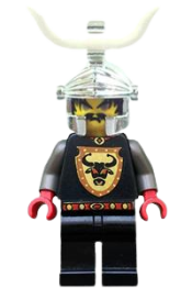 LEGO Knights Kingdom I - Cedric the Bull (Robber Chief), Chrome Silver Dragon Helmet, Horns minifigure