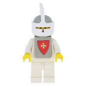 LEGO Classic - Yellow Castle Knight White Cavalry - with Vest Stickers minifigure