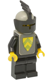 LEGO Classic - Yellow Castle Knight Black Cavalry - with Vest Stickers minifigure