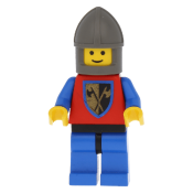 LEGO Crusader Axe - Blue Legs with Black Hips, Dark Gray Chin-Guard minifigure
