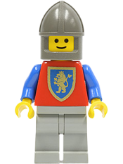 LEGO Crusader Lion - Light Gray Legs, Dark Gray Chin-Guard, Blue Plastic Cape minifigure