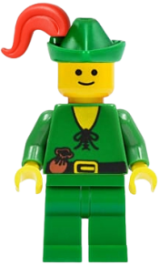 LEGO Forestman - Pouch, Green Hat, Red Plume minifigure