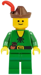 LEGO Forestman - Pouch, Brown Hat, Red Feather minifigure
