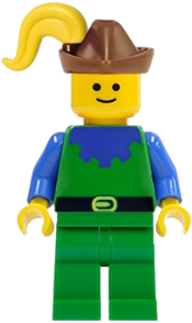 LEGO Forestman - Blue, Brown Hat, Yellow Plume minifigure