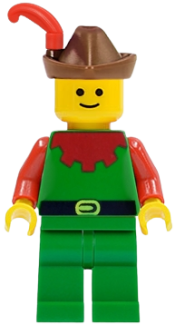 LEGO Forestman - Red, Brown Hat, Red Feather minifigure