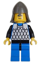 LEGO Scale Mail - Blue, Blue Legs with Black Hips, Dark Gray Neck-Protector minifigure