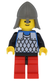 LEGO Scale Mail - Blue, Red Legs with Black Hips, Dark Gray Neck-Protector minifigure