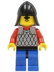 LEGO Scale Mail - Red with Red Arms, Blue Legs with Black Hips, Black Neck-Protector minifigure