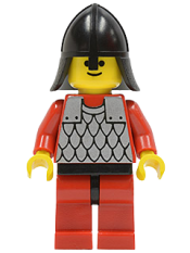LEGO Scale Mail - Red with Red Arms, Red Legs with Black Hips, Black Neck-Protector minifigure