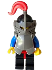 LEGO Breastplate - Armor over Red, Black Helmet, Dark Gray Visor, Red Plume minifigure