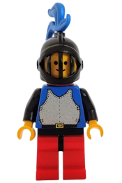 LEGO Breastplate - Blue with Black Arms, Red Legs with Black Hips, Black Grille Helmet, Blue Plume, Red Plastic Cape minifigure