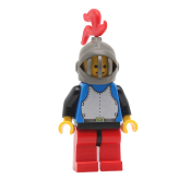 LEGO Breastplate - Blue with Black Arms, Red Legs with Black Hips, Dark Gray Grille Helmet, Red Plume minifigure