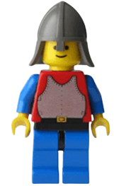 LEGO Breastplate - Red with Blue Arms, Blue Legs with Black Hips, Dark Gray Neck-Protector minifigure