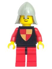 LEGO Classic - Knights Tournament Knight Black, Red Legs with Black Hips, Light Gray Neck-Protector minifigure