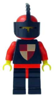 LEGO Classic - Knights Tournament Knight Black, Black Legs with Red Hips, Red Helmet, Black Visor minifigure