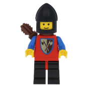 LEGO Crusader Axe - Black Legs with Red Hips, Dark Gray Chin-Guard, Quiver minifigure