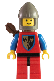 LEGO Crusader Axe - Red Legs with Black Hips, Dark Gray Chin-Guard, Quiver minifigure