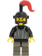 LEGO Fright Knights - Knight 1, Black Dragon Helmet, Red Plume minifigure