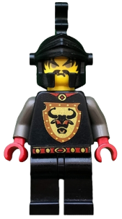 LEGO Knights Kingdom I - Cedric the Bull (Robber Chief), Black Dragon Helmet minifigure