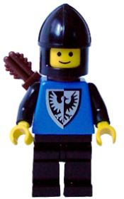 LEGO Black Falcon - Black Legs, Black Chin-Guard, Shield Bottom Pointed, Quiver minifigure
