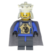 LEGO Knights Kingdom II - King Mathias with Light Bluish Gray Cape (Chess King) minifigure