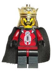 LEGO Knights Kingdom II - King with Crown & Black Cape (Chess King) minifigure