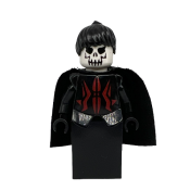LEGO Knights Kingdom II - Queen with Evil Skull Face, Black Ponytail Hair, Black Cape (Chess Queen) minifigure