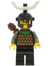 LEGO Knights Kingdom I - Gilbert the Bad, Black Dragon Helmet, Horns, Quiver minifigure