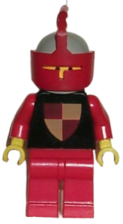 LEGO Classic - Knights Tournament Knight Black, Red Legs, Light Gray Helmet, Red Visor minifigure