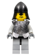 LEGO Breastplate - Armor over Light Bluish Gray, Black Neck-Protector, Black Moustache minifigure