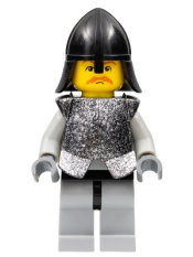 LEGO Breastplate - Armor over Light Bluish Gray, Black Neck-Protector, Brown Moustache minifigure