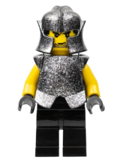 LEGO Knights Kingdom II - Rogue Knight 6 (Black Legs, Speckle Breastplate, Speckle Cheek Protector Helmet) minifigure