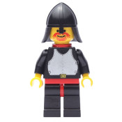 LEGO Breastplate - Black, Black Legs with Red Hips, Black Neck-Protector, Red Plastic Cape minifigure