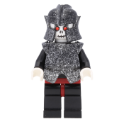 LEGO Fantasy Era - Skeleton Warrior 5, White, Speckled Breastplate and Helmet, Dark Red Hips and Black Legs minifigure