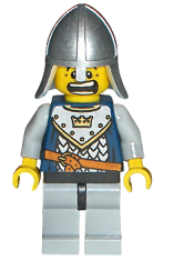 LEGO Fantasy Era - Crown Knight Scale Mail with Crown, Helmet with Neck Protector, Dual Sided Head minifigure